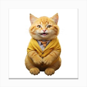 Cat In A Suit Canvas Print