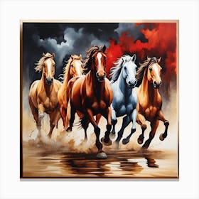 Horses Running 1 Canvas Print