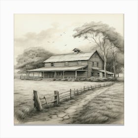 Barn On A Farm Canvas Print