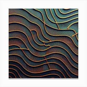 patterns resembling circuitry, representing the intersection of technology and nature 8 Canvas Print