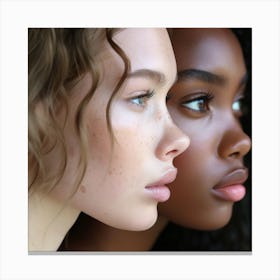 Portrait Of Two Women Canvas Print