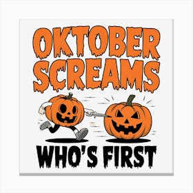 Halloween Oktober Screams 1 Canvas Print