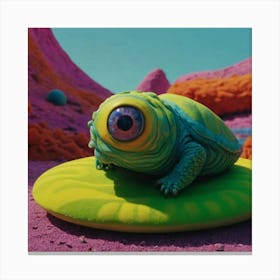 Turtle In The Desert Canvas Print