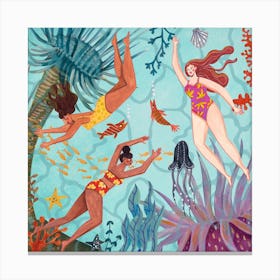 Women Under The Sea Canvas Print