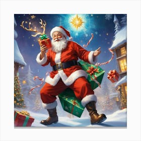 Albedobase Xl A Vibrant And Dynamic Portrayal Of Santa Claus B 2 Canvas Print