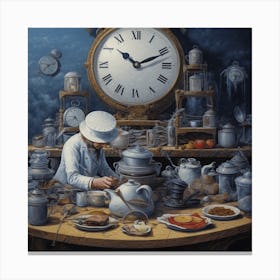 'The Clock' Time Master Canvas Print