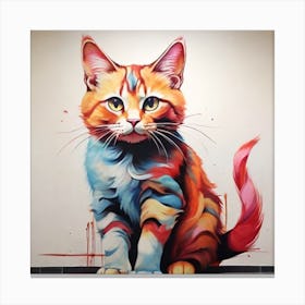 Cat Painting Canvas Print