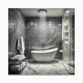 Marble Bathroom art Canvas Print