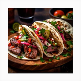 Mexican Steak Tacos Canvas Print