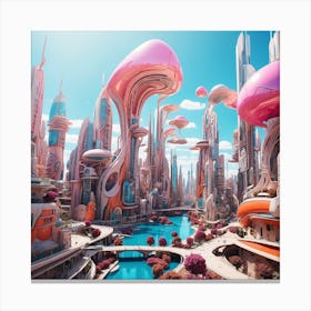 Futuristic City Canvas Print