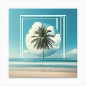 Abstract Palm Tree Canvas Print