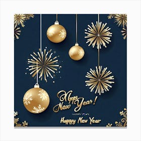 Happy New Year Background Canvas Print