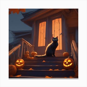 Halloween Cat 31 Canvas Print