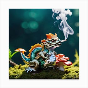 Smoking Dragon 1 Canvas Print