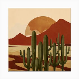 Modern Desert Art 3 Canvas Print