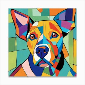 Mosaic Dog Canvas Print