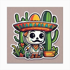 Mexican Skeleton 4 Canvas Print