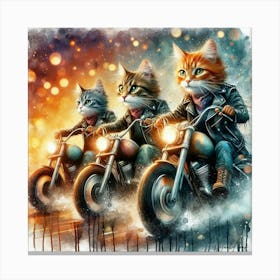 Cats Gang Canvas Print