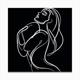 Line drawing of a Woman 3 Canvas Print