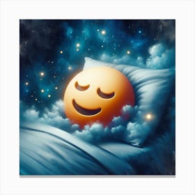 Sleepy Smiley Canvas Print