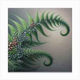 Green fern 12 Canvas Print