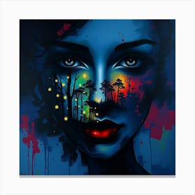 Girl With Blue Eyes Canvas Print