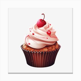 Cupcake With Cherry 19 Canvas Print