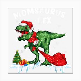 Momsaurus Rex Grandma Christmas Matching Family Dinosaur Canvas Print