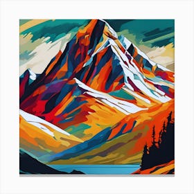 Mountain Landscape Painting Canvas Print