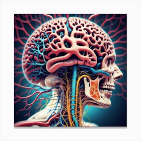 Human Brain Anatomy 8 Canvas Print
