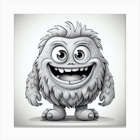 Cartoon Monster Illustration Canvas Print