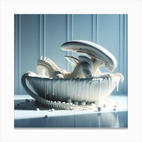 Alien At The Spa Canvas Print