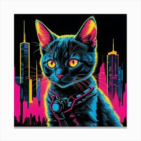 Cat In The City 3 Canvas Print