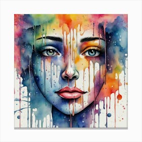 Watercolor Of A Woman 4 Canvas Print