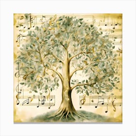 Tree Of Music 2 Canvas Print