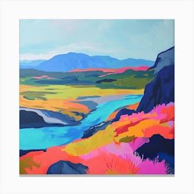 Colourful Abstract Thingvellir National Park Iceland 2 Canvas Print
