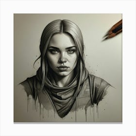 Portrait Of A Girl 3 Canvas Print