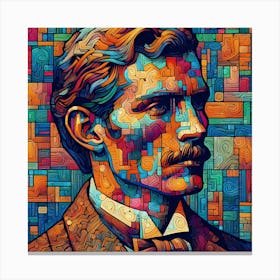 Edward Elgar In Cubist Painting Canvas Print