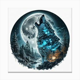 Howling Wolf Canvas Print