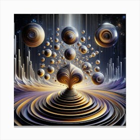 Spirals And Spheres Canvas Print