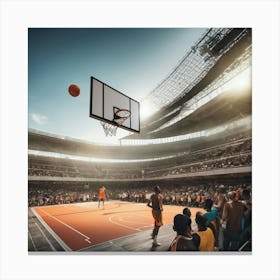 Basketball Court 27 Canvas Print