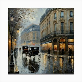 Paris Street Scene Canvas Print