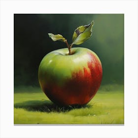 Apple In The Grass Canvas Print
