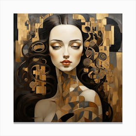 Gold And Black Canvas Print