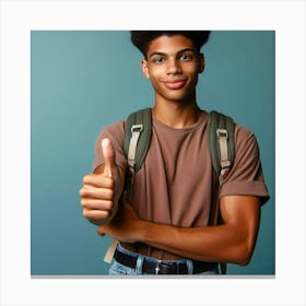 Afro-American Student Canvas Print