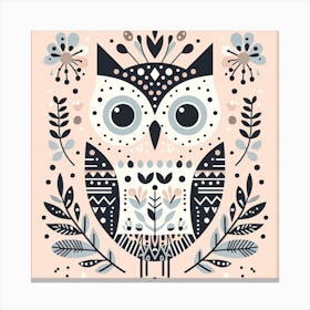 Scandinavian style, Owl 2 Canvas Print