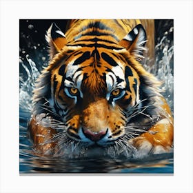 Pouncing Tiger Canvas Print