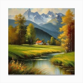 House In The Mountains 2 Canvas Print