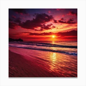 Sunset On The Beach 384 Canvas Print