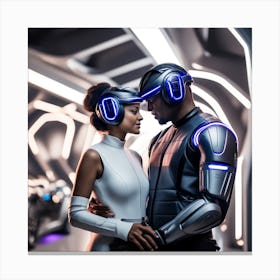 Futuristic Couple 158 Canvas Print